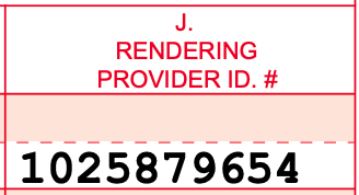 Box 24j - Rendering Provider – Avea