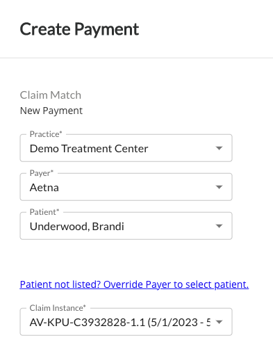 Manually Post Payments – RCM